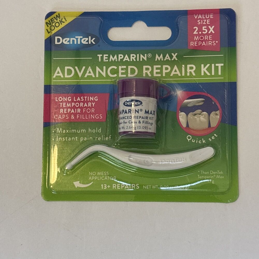 DENTAL REPAIR CEMENT Cavity filling Crown Lost Loose Caps tooth teeth DenTek